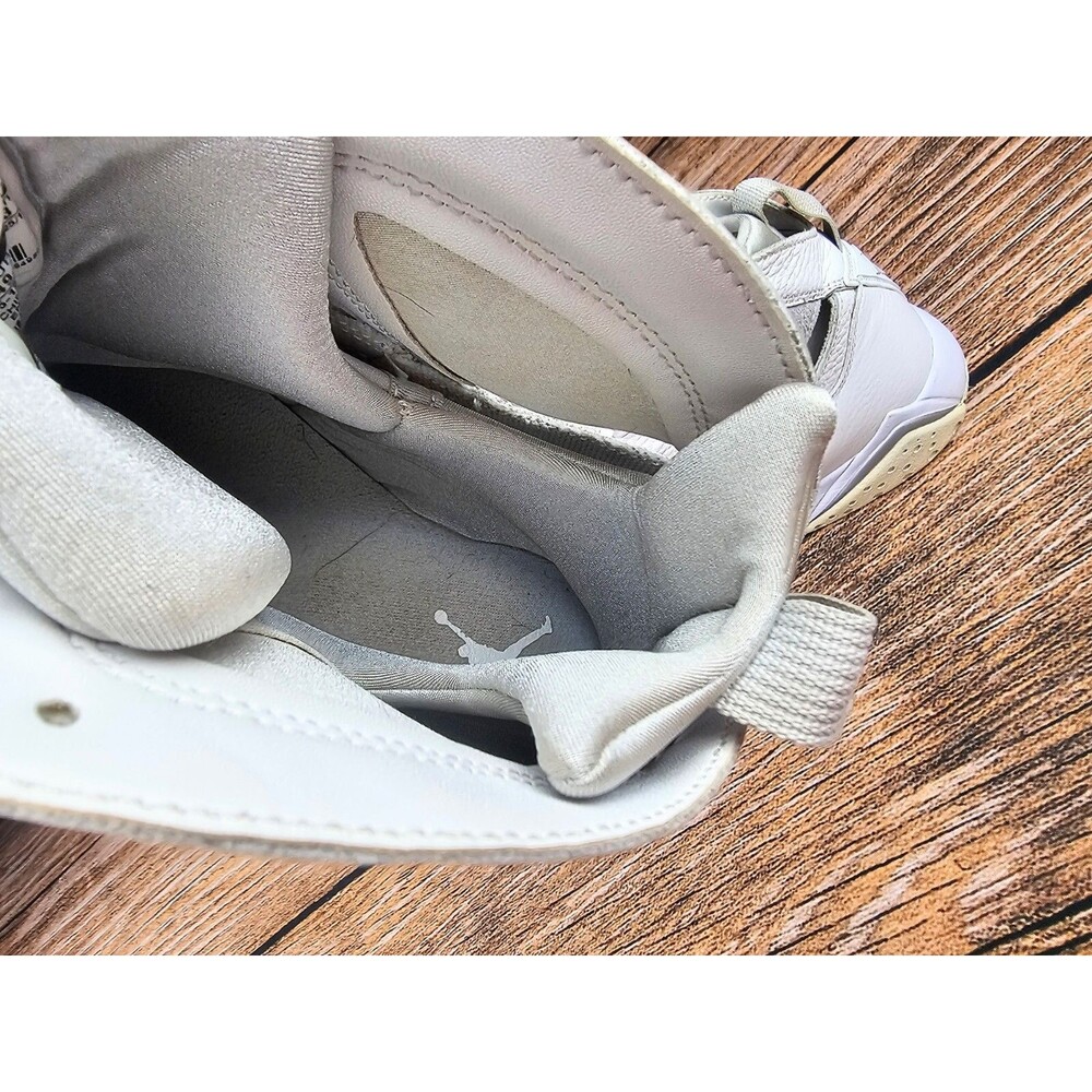 Air Jordan 304775-120 Retro 7 “Pure Money” Mens 15 White Grey 2016 GUC - Picture 10 of 12